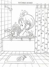 Precious Moments Coloring Pages Baño Shower Kids Cool Christmas Taking Child Choose Board Visit Bath Coloringbook4kids Books sketch template