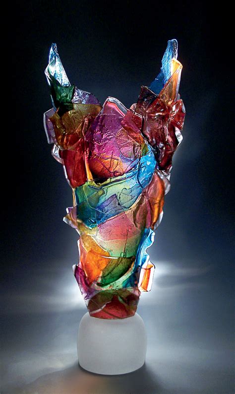 harlequin  caleb nichols art glass sculpture artful home