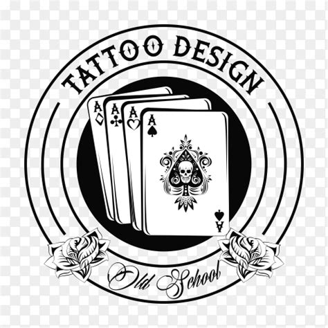 school tattoo  poker cards drawing design premium vector png