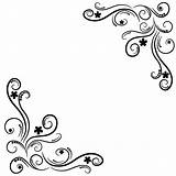 Scroll Corner Artistic Clipart Line Flourishes Vector Graphics Illustration Cliparts Swirls Floral Swirl Decoration Stock Library sketch template