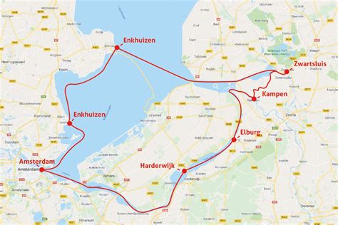 sailing route ijsselmeer zuiderzee cities jachtcharter panora