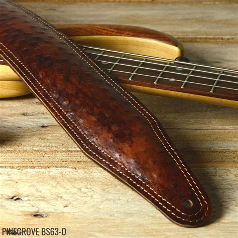 bs  padded leather guitar strap  pinegrove leather