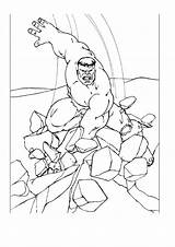 Hulk Coloring Kids Pages Simple Print Color sketch template