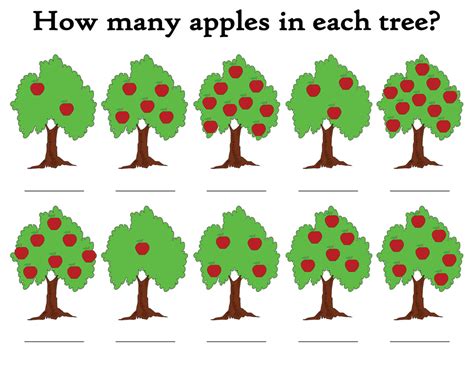 apples   tree printable apple themed counting workshe