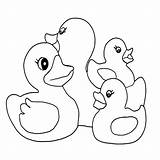 Duck Rubber Coloring Pages Getcolorings Clipart sketch template