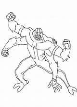 Ben Coloring Pages Fourarms Ten sketch template