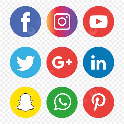 set social media vector png images social media icons set logo social icons logo icons media