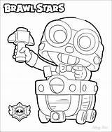Stars Brawl Coloring Pages Drawing Carl sketch template