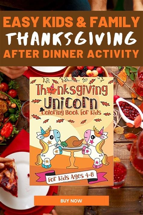 cute unicorn thanksgiving coloring book  perfect   family