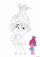 Poppy Trolls Coloriage Pages Princesse Sheets sketch template