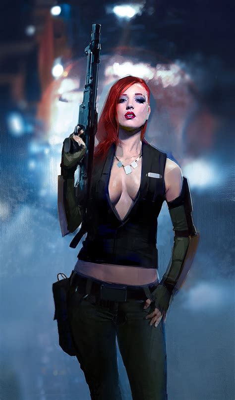 bountyhunter girl cyberpunk girl cyberpunk character warrior woman