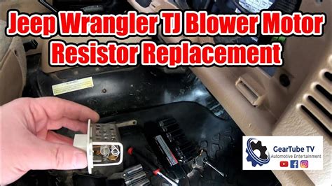 jeep wrangler tj blower motor resistor youtube
