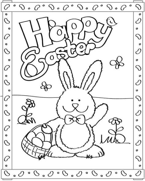 printable happy easter coloring page  print  color