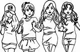 Coloring Friends Pages Anime Drawing Four Forever Printable Bff Friend Color Drawings Girl Friendship Print Cartoon Boy Colorings Choose Board sketch template