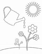 Spring Watering Coloring Printable Pages Templates Springtime Template Flower Print Sheknows Sheets Drawing Plants Applique Water Embroidery Kids Gif Library sketch template