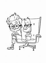 Peabody Coloring Sherman Mr Pages Kids Children Color sketch template