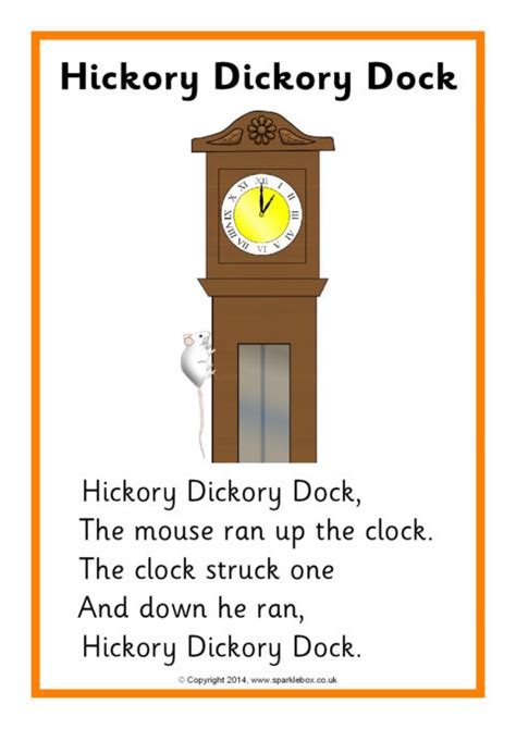 the meaning of hickory dickory dock mast producing trees