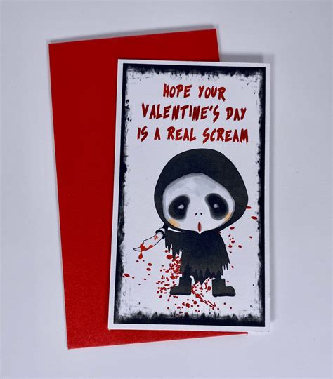 printable horror valentines card