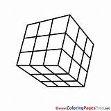 Cube Colouring Rubik Printable Coloring Rubiks Pages Kids Sheet Template Sheets sketch template