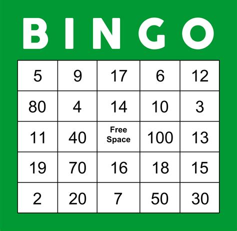 printable bingo cards