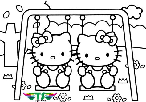 kitty  friend coloring page tsgoscom