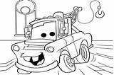 Mater Coloring Pages Cars Color Kids Print sketch template