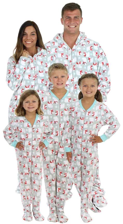 christmas footie pajamas   family