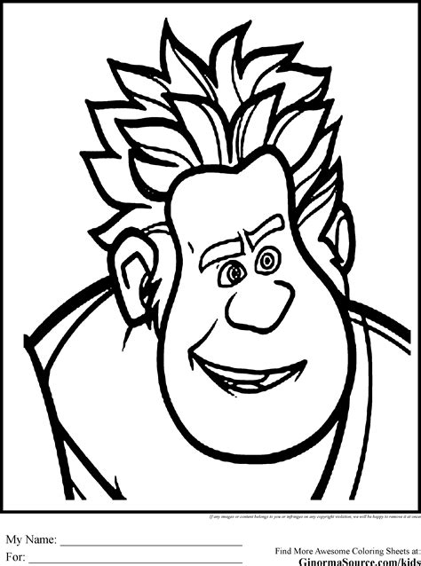 wreck  ralph coloring pages  kids coloring pages coloring