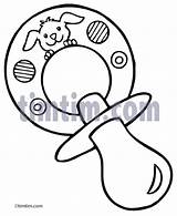 Pacifier Drawing Baby Getdrawings Dummy sketch template