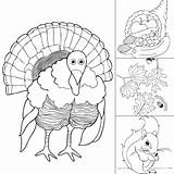 Thanksgiving Coloring Turkey Kids Pages Printable Sheets Squirrel Crafts Cornucopia Make Happy Cut Holiday Printables Craft Autumn Color Fall Paper sketch template