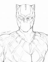 Panther Killmonger sketch template