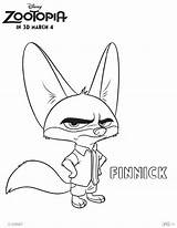 Zootopia Coloring Pages Sheets Activity Finnik Printables Jerry Jr Finnick Disney sketch template