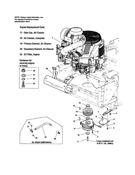 riding lawn mower engine diagram
