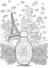 Coloriage Coloriages Colorier Dessin Imprimer Adulte Parfum Paris Laurent Yves Saint Adultes Livres Gratuit Artikel Von Mademoiselle Stef Originaux Et sketch template