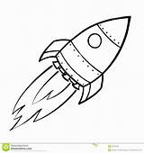 Coloring Rocket Space sketch template