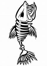 Skeleton Fish Coloring Pages Printable Coloring4free Kids Drawing Scary Parentune Dog Worksheets Getdrawings sketch template