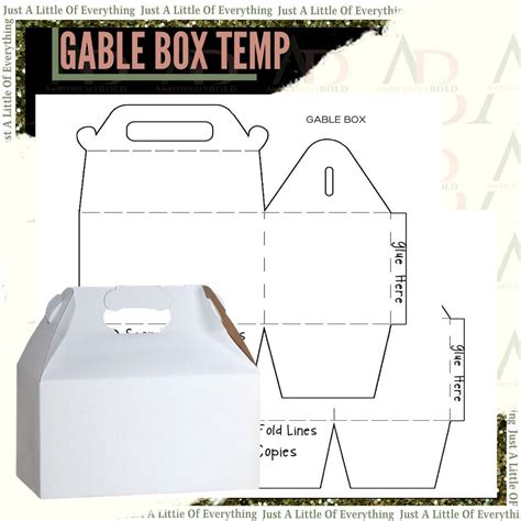 gable box template gable box party favor gable box gift box etsy