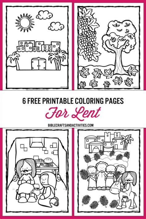 lent coloring pages bible crafts  activities