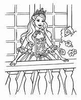 Barbie Coloring Princess Pages Printable Disney Print Christmas Ausmalbilder Prinzessin Colouring Romantic Queen Malvorlagen Zum Cartoon Ken Ausdrucken Balcony Katherine sketch template