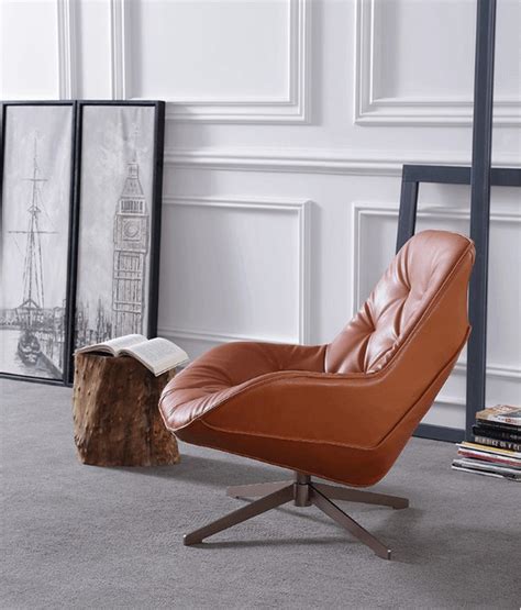 fauteuil salon confortable couleur cognac