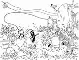 Adventure Time Coloring Pages Characters Jake Finn sketch template