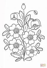 Coloring Flowers Painting Petrykivka Pages Printable Flower Supercoloring Drawing Colouring Color Embroidery Patterns Adult sketch template