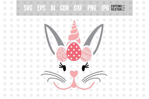 bunny unicorn svg easter vector  craftartshop thehungryjpeg