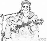 Coloring Niall Horan sketch template