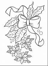 Christmas Coloring Poinsettia Drawing Pages Wreath Print Getdrawings sketch template