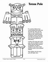 Totem Pole Craft Poles Native American Printables Kids Coloring Pages Grade Crafts Indian Projects Symbols Template Totems Haida Printable Meanings sketch template