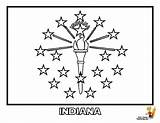 Coloring Flags State Pages Indiana Flag Popular Coloringhome Comments sketch template