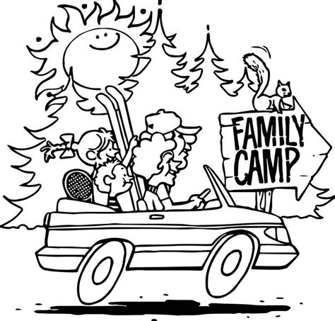 family camp coloring page