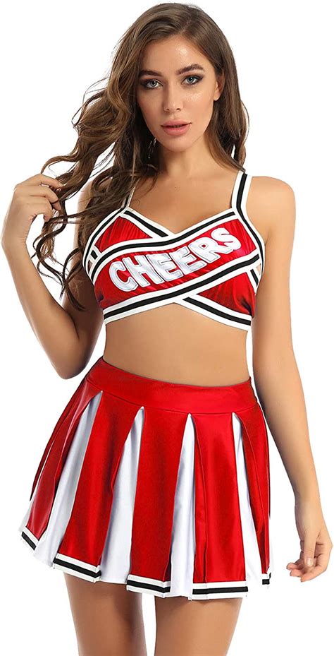 Buy Yeahdor Womens Cheer Uniforms Criss Cross Cheer Leader Cosplay