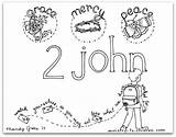 John Coloring Bible Children Book Ministry sketch template